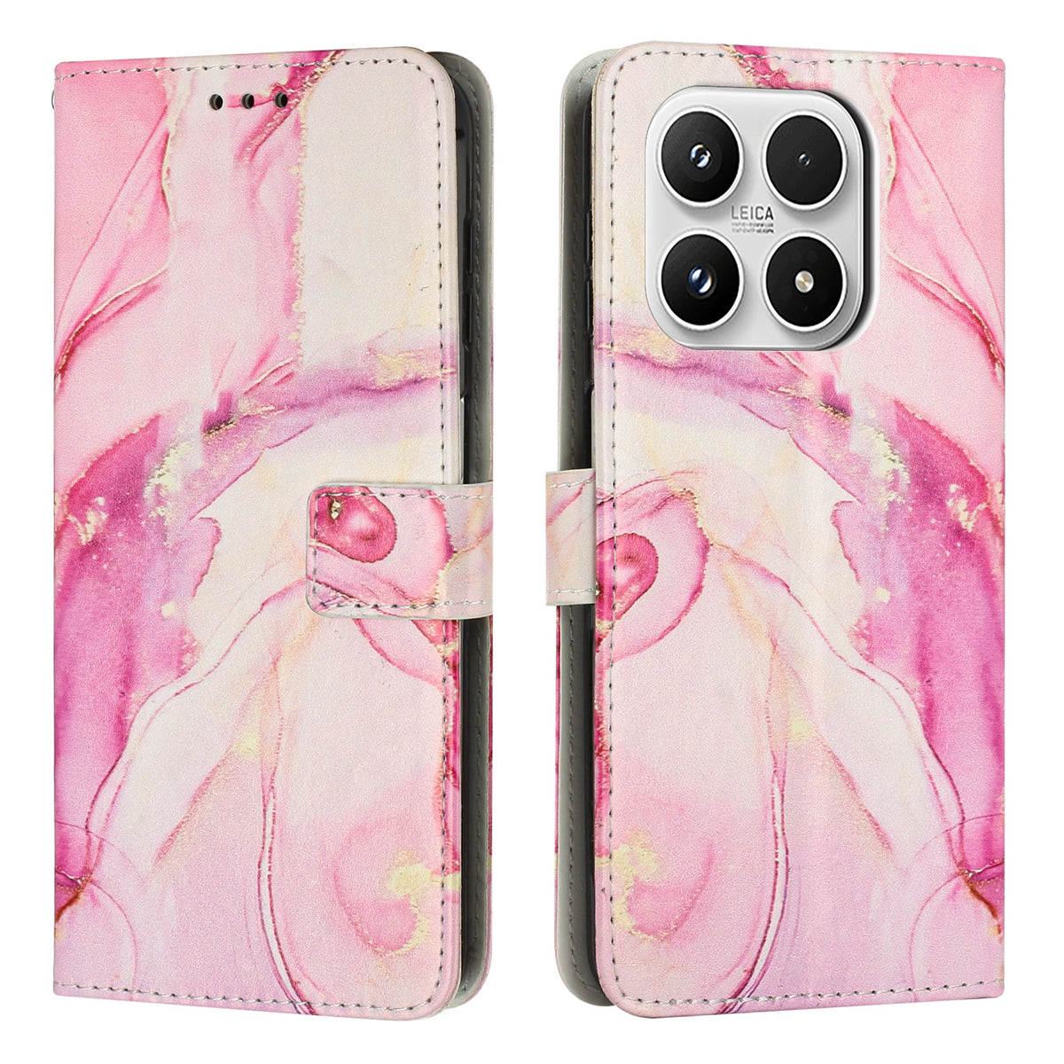 For Xiaomi 17 Stand Case Marble Pattern PU Leather Wallet Phone Cover
