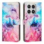 For Xiaomi 17 Stand Case Marble Pattern PU Leather Wallet Phone Cover