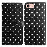 For iPhone 17th / 16th Leather Case Polka Dot Pattern Wallet Stand Folio Phone Cover
