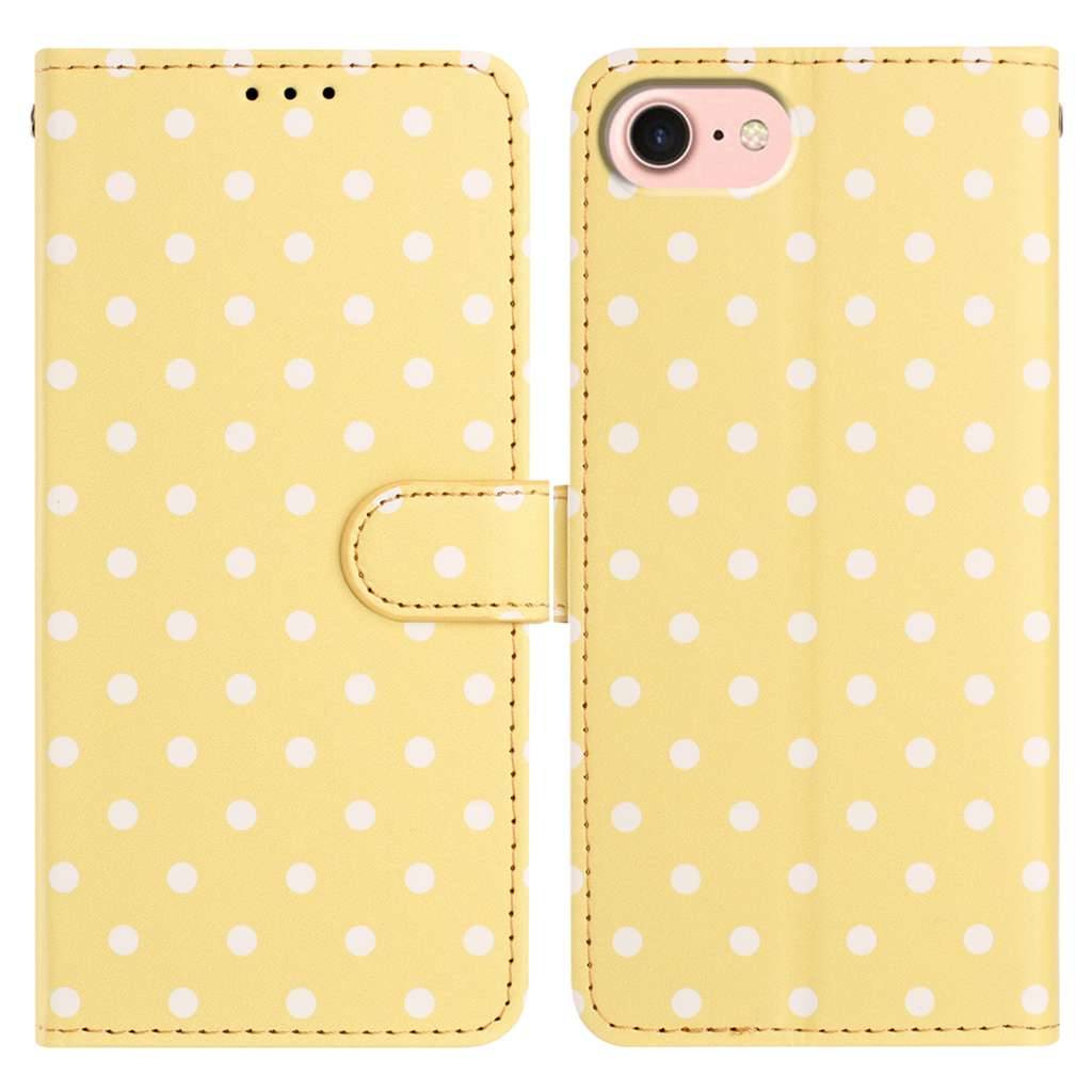 For iPhone 17th / 16th Leather Case Polka Dot Pattern Wallet Stand Folio Phone Cover