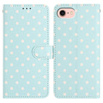 For iPhone 17th / 16th Leather Case Polka Dot Pattern Wallet Stand Folio Phone Cover