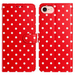 For iPhone 17th / 16th Leather Case Polka Dot Pattern Wallet Stand Folio Phone Cover