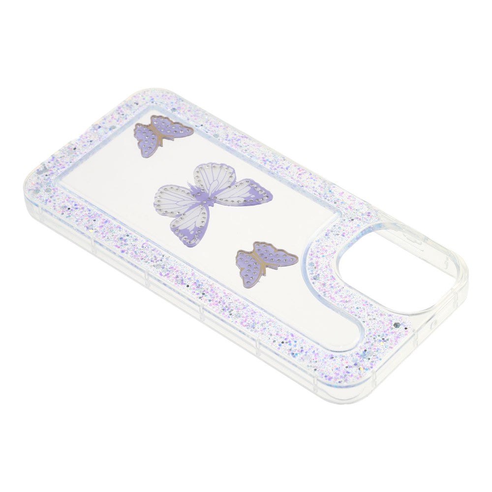 For Samsung Galaxy A06 4G Case DIY Butterfly Glitter Epoxy Soft TPU Phone Back Cover