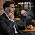 JEEHOOD For iPhone 11 Pro Max Case J10 Compatible with MagSafe Leather Back Phone Cover with Detachable Card Holder Kickstand