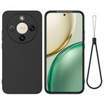 For Honor Magic8 Lite 5G / X9d 5G / X70 5G Liquid Silicone Case Phone Back Cover with Hand Strap