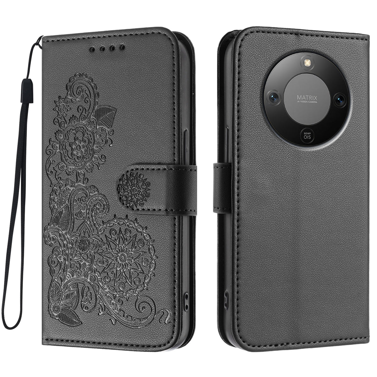For Honor Magic8 Lite 5G / X9d 5G / X70 5G Phone Cases Mandala Flower Leather Wallet Mobile Cover with Strap