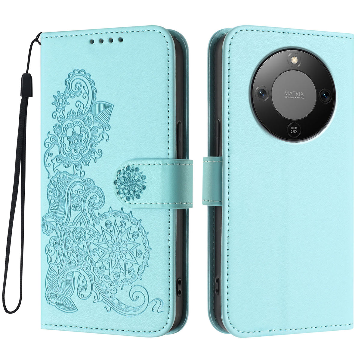 For Honor Magic8 Lite 5G / X9d 5G / X70 5G Phone Cases Mandala Flower Leather Wallet Mobile Cover with Strap