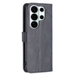 BINFEN COLOR For Samsung Galaxy S26 Ultra Phone Case  Wallet Stand Geometry Imprinted Leather Cover