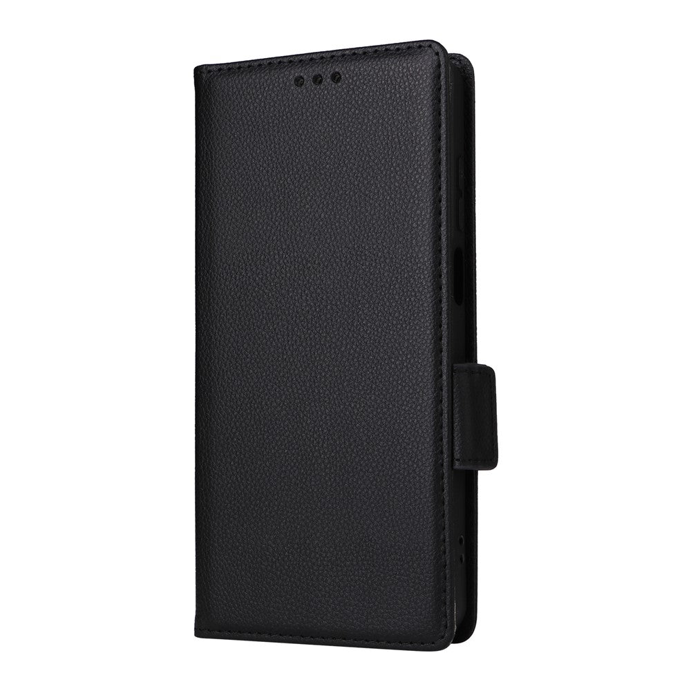 Leather Case for Honor X5c 4G / X5c Plus 4G / Play10A 4G Litchi Texture Wallet Phone Cover with Wrist Strap