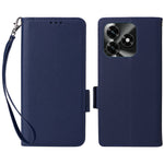Leather Case for Honor X5c 4G / X5c Plus 4G / Play10A 4G Litchi Texture Wallet Phone Cover with Wrist Strap