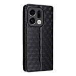 For Oppo Find X9 5G Case Wallet Rhombus Imprinted PU Leather Phone Cover