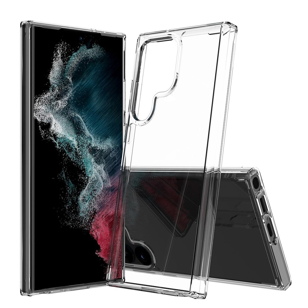 Samsung Galaxy S23 Ultra Stötsäkert Akryl + TPU Mobilskal Gulnfri Genomskinligt mobilskal