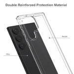 Samsung Galaxy S23 Ultra Stötsäkert Akryl + TPU Mobilskal Gulnfri Genomskinligt mobilskal