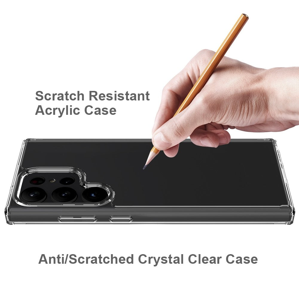 Samsung Galaxy S23 Ultra Stötsäkert Akryl + TPU Mobilskal Gulnfri Genomskinligt mobilskal