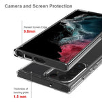 Samsung Galaxy S23 Ultra Stötsäkert Akryl + TPU Mobilskal Gulnfri Genomskinligt mobilskal