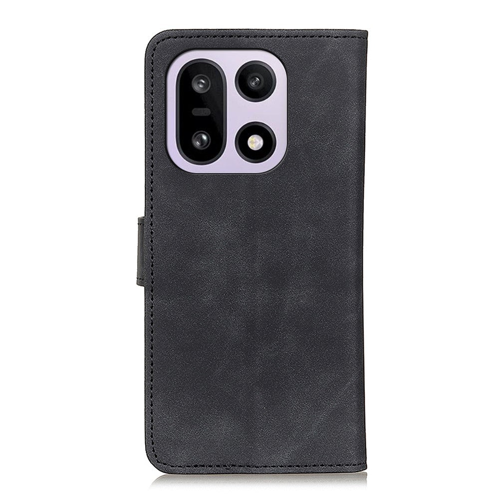 KHAZNEH For OnePlus 15 5G Case PU Leather Retro Texture Phone Cover