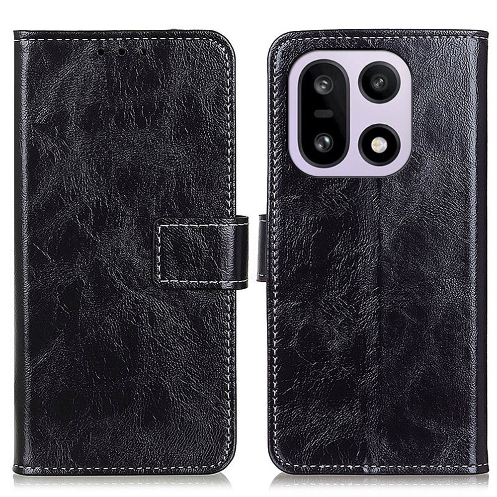 OnePlus 15 5G Plånboksfodral Lädermobilfodral Crazy Horse Texture
