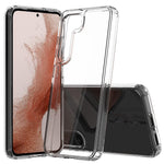 Samsung Galaxy S23 stødsikkert mobilcover i akryl + TPU, gulningsfrit gennemsigtigt mobilcover