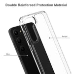 Samsung Galaxy S23 stødsikkert mobilcover i akryl + TPU, gulningsfrit gennemsigtigt mobilcover