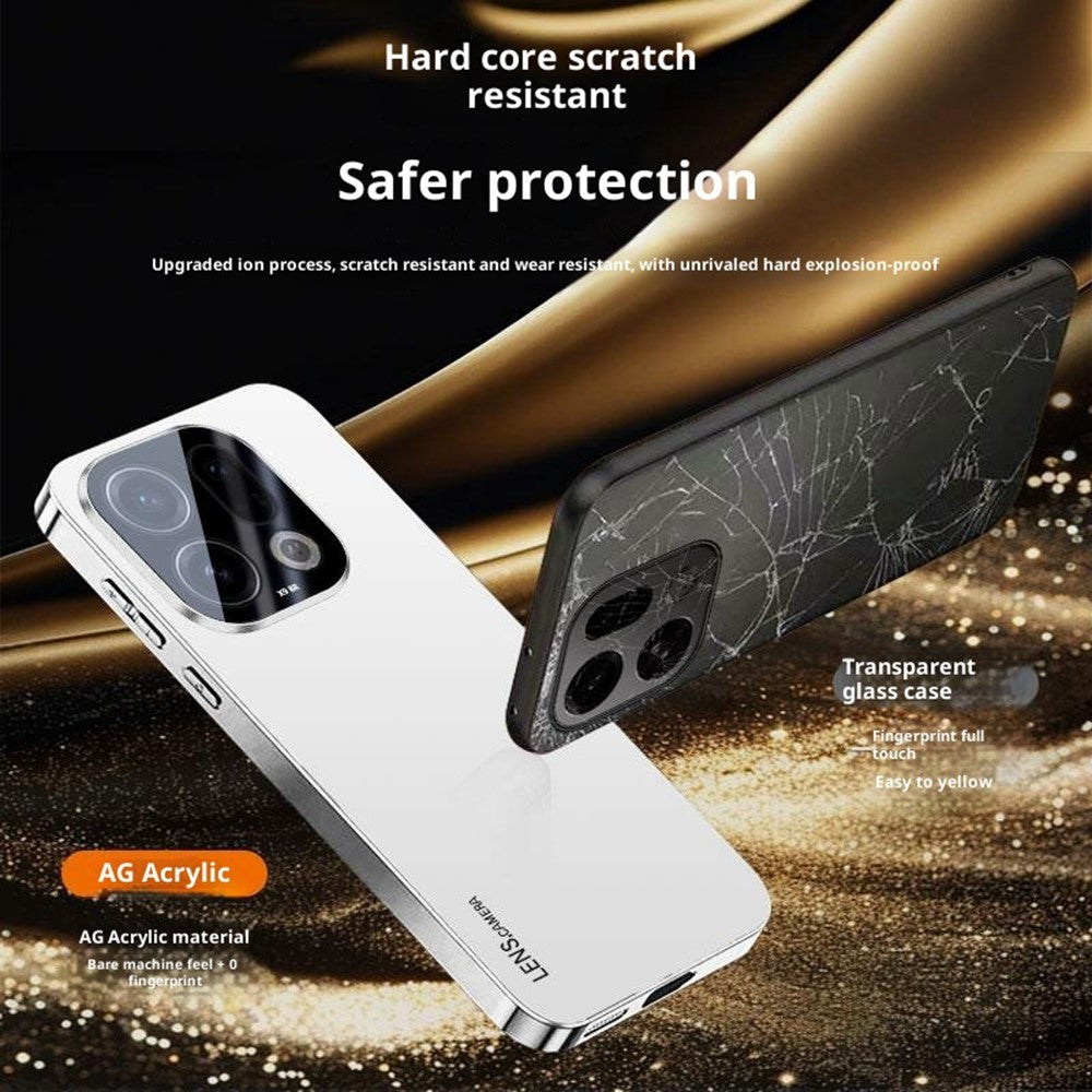 For Oppo Find X9 5G Case Acrylic + TPU + Metal Anti-Scratch Phone Cover with Electroplating Frame