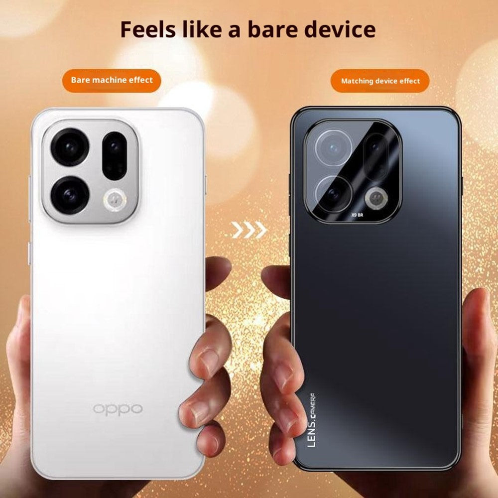 For Oppo Find X9 5G Case Acrylic + TPU + Metal Anti-Scratch Phone Cover with Electroplating Frame