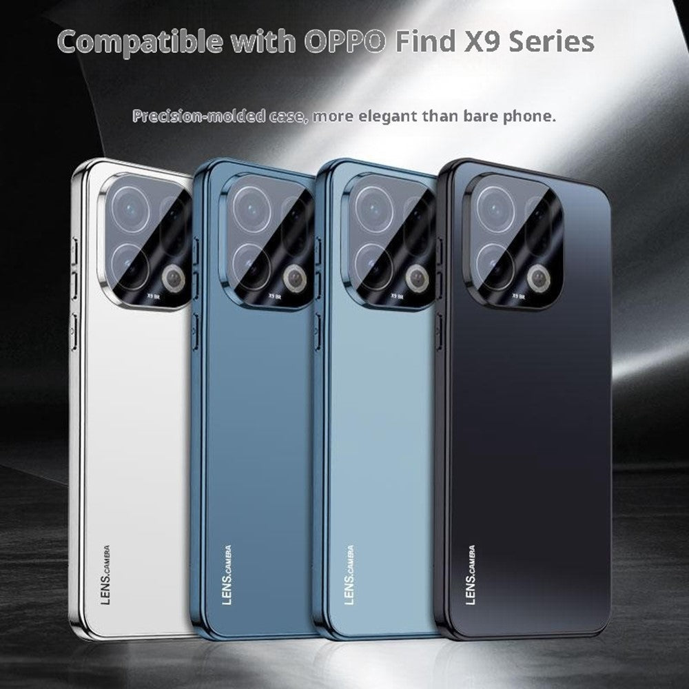 For Oppo Find X9 5G Case Acrylic + TPU + Metal Anti-Scratch Phone Cover with Electroplating Frame