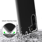 Samsung Galaxy S23+ Reptåligt mobilskal i akryl + TPU Gulnfri genomskinlig mobilkåpa