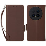 For Honor Magic8 Pro 5G Case Litchi Texture Wallet Leather Phone Cover with Wrist Strap