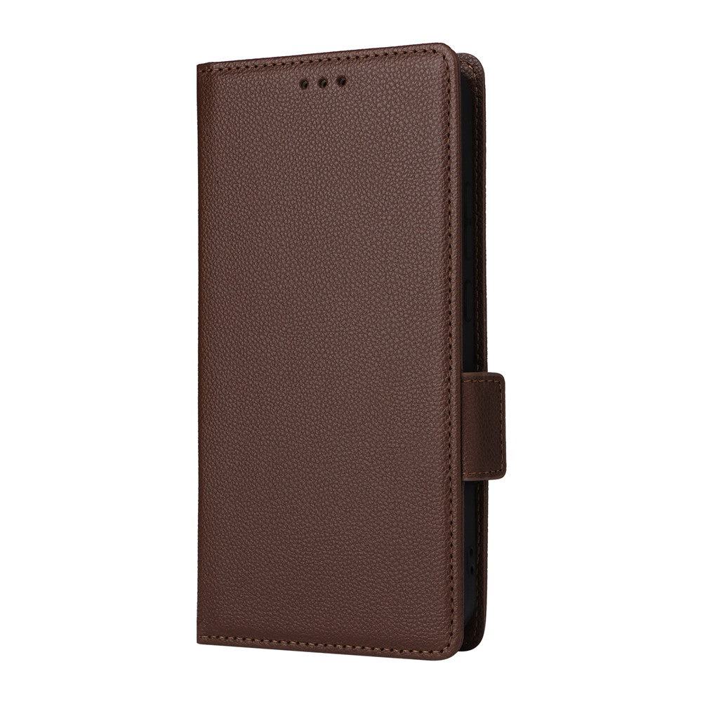 For Honor Magic8 Pro 5G Case Litchi Texture Wallet Leather Phone Cover with Wrist Strap
