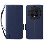 For Honor Magic8 Pro 5G Case Litchi Texture Wallet Leather Phone Cover with Wrist Strap