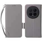 For Honor Magic8 Pro 5G Case Litchi Texture Wallet Leather Phone Cover with Wrist Strap