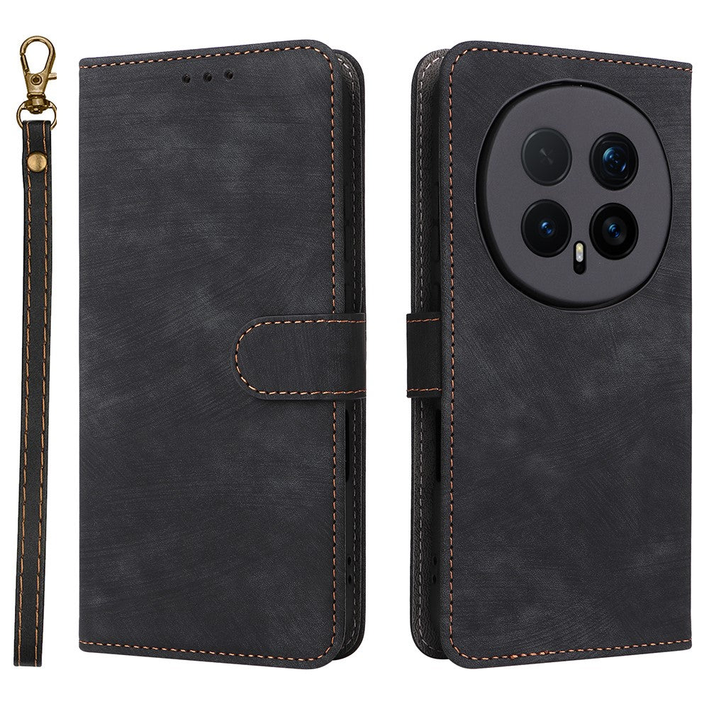 For Honor Magic8 Pro 5G Case Wallet RFID Blocking PU Leather Phone Cover Stand with Strap