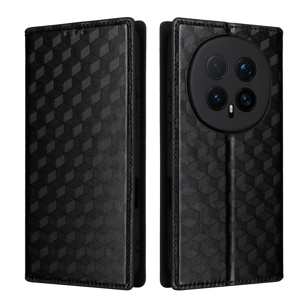 For Honor Magic8 Pro 5G Case Wallet Rhombus Imprinted PU Leather Phone Cover