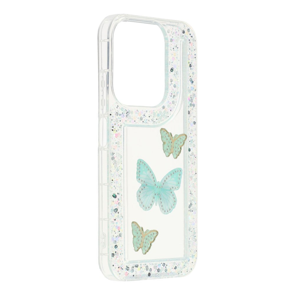 For Xiaomi Redmi 15C 4G (Global) (171mm)  /  Poco C85 4G (171mm) Case DIY Butterfly Glitter Epoxy Soft TPU Phone Back Cover