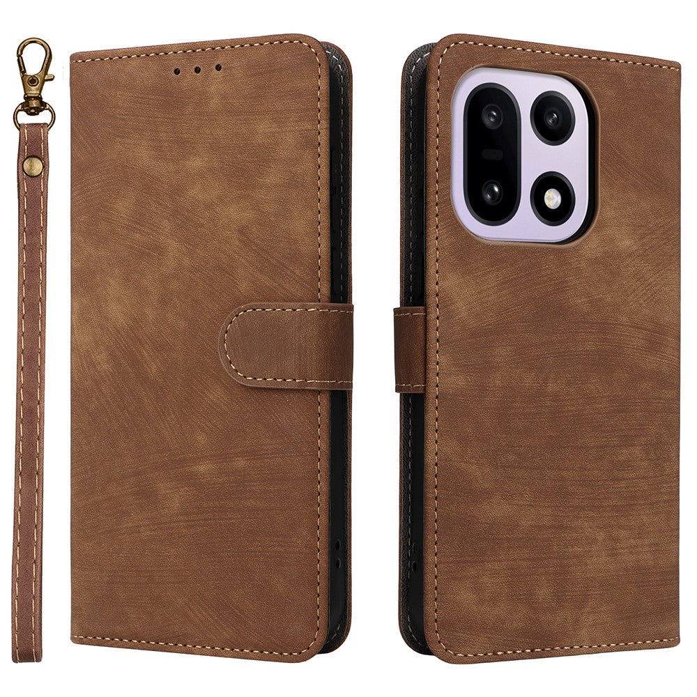 For OnePlus 15 5G Case Wallet RFID Blocking PU Leather Phone Cover Stand with Strap