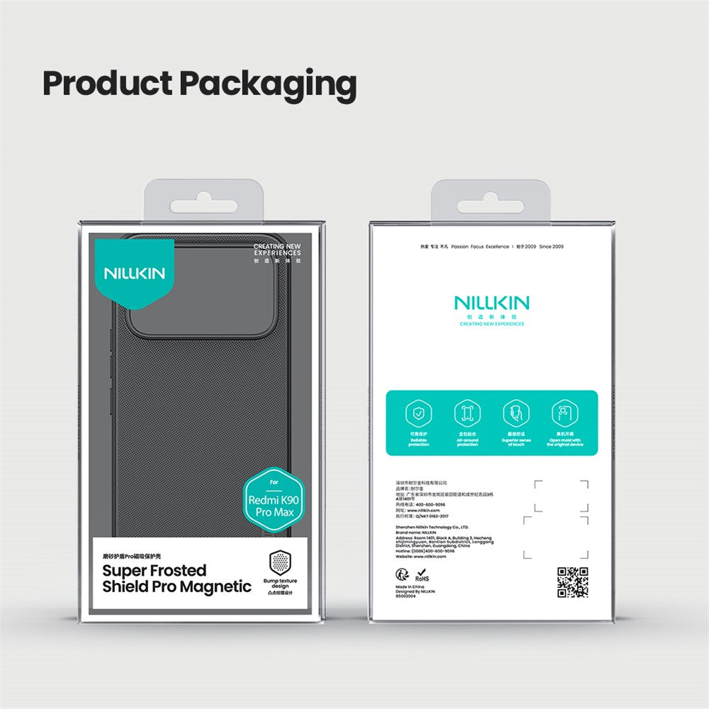 NILLKIN Frosted Shield Pro for Xiaomi Redmi K90 Pro Max 5G / Poco F8 Ultra Magnetic Case PC + TPU Phone Cover