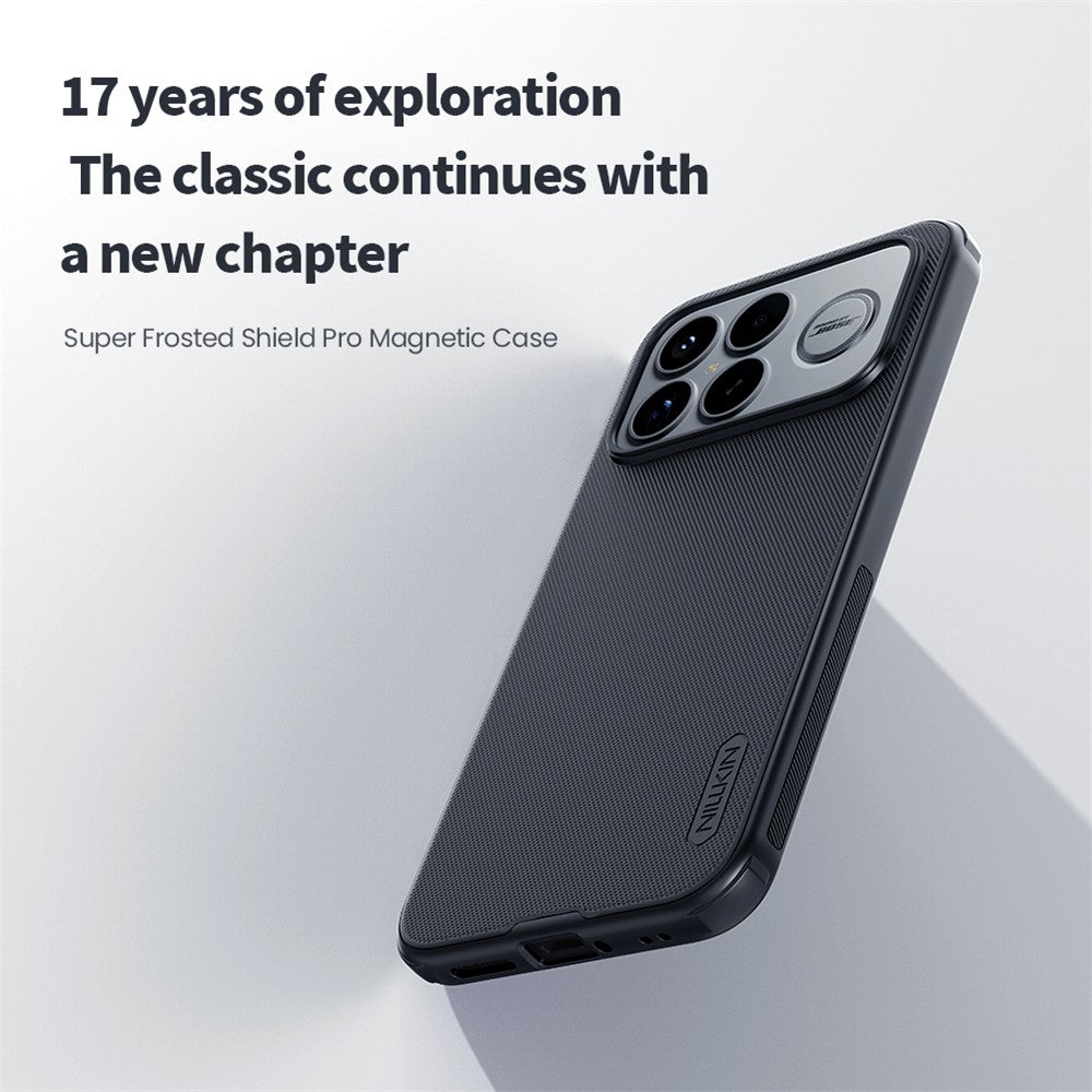 NILLKIN Frosted Shield Pro for Xiaomi Redmi K90 Pro Max 5G / Poco F8 Ultra Magnetic Case PC + TPU Phone Cover