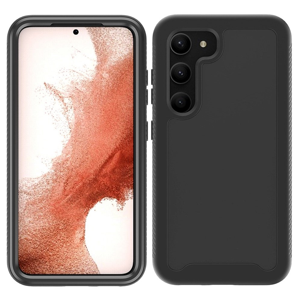 For Samsung Galaxy S23+ 3-in-1 PC + TPU + PET Screen Protector Phone Case Full Protection Drop-proof Cover