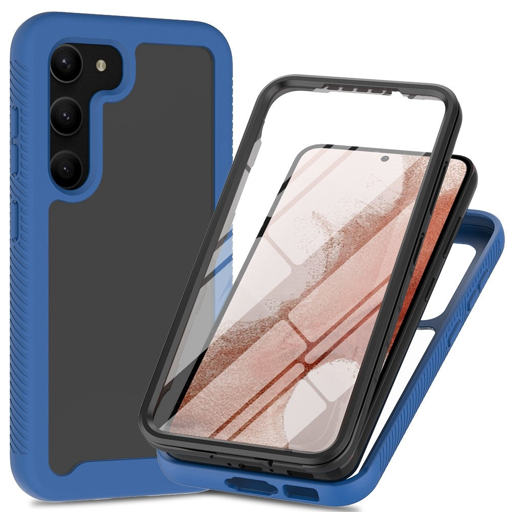 For Samsung Galaxy S23+ 3-in-1 PC + TPU + PET Screen Protector Phone Case Full Protection Drop-proof Cover