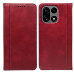 For OnePlus 15 5G Case Hidden Magnetic Closure Calf Texture Leather Phone Cover