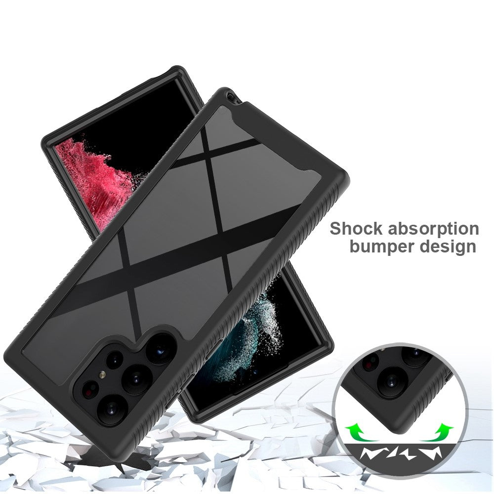 Samsung Galaxy S23 Ultra PC + TPU Hybrid Skal Fullt Skyddande PET Skärmskydd mobilskal