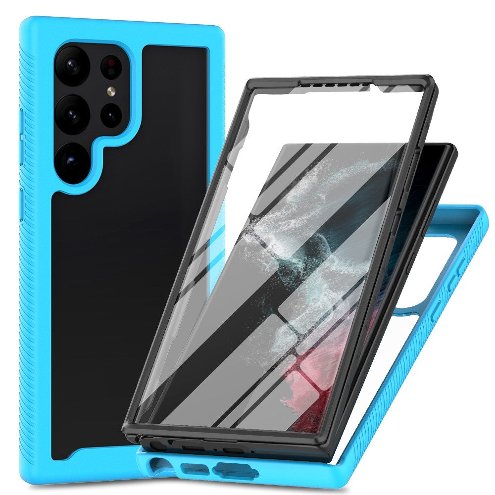 Samsung Galaxy S23 Ultra PC + TPU Hybrid Skal Fullt Skyddande PET Skärmskydd mobilskal