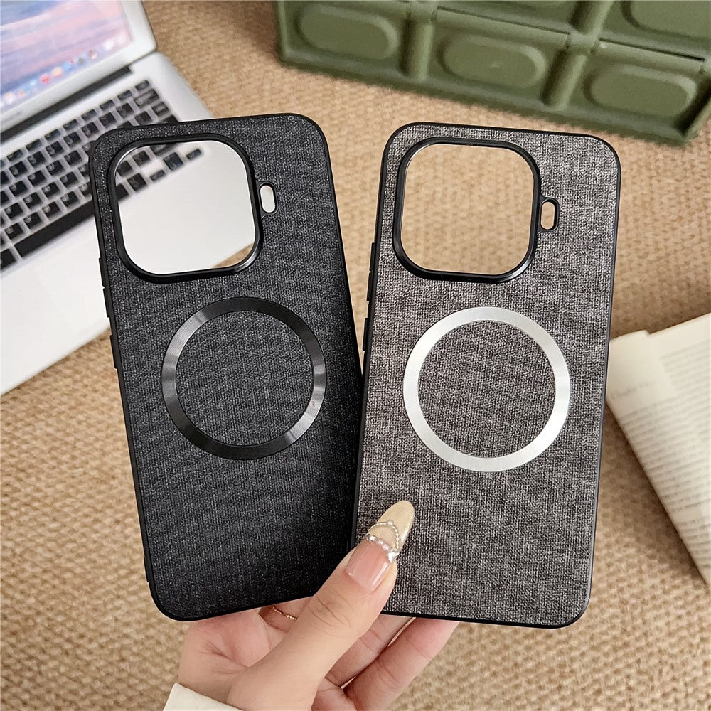 For Xiaomi 15T Pro Magnetic Case Drop-Proof TPU + Cloth Back Phone Cover
