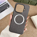 For Xiaomi 15T Pro Magnetic Case Drop-Proof TPU + Cloth Back Phone Cover