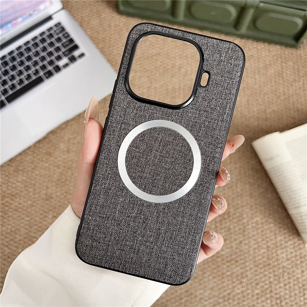 For Xiaomi 15T Pro Magnetic Case Drop-Proof TPU + Cloth Back Phone Cover