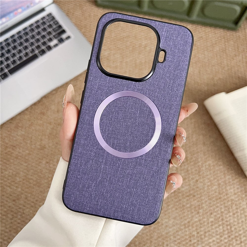 For Xiaomi 15T Pro Magnetic Case Drop-Proof TPU + Cloth Back Phone Cover