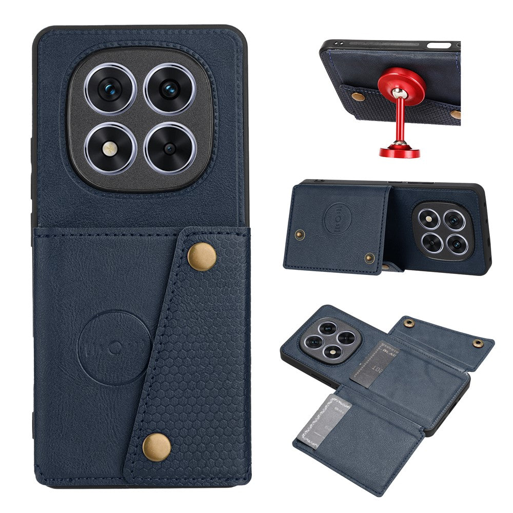 Xiaomi Poco M8 5G / Redmi Note 15 5G (Global) / 15 4G (Global) fodral med korthållare, stativ, läder + TPU-mobilskal