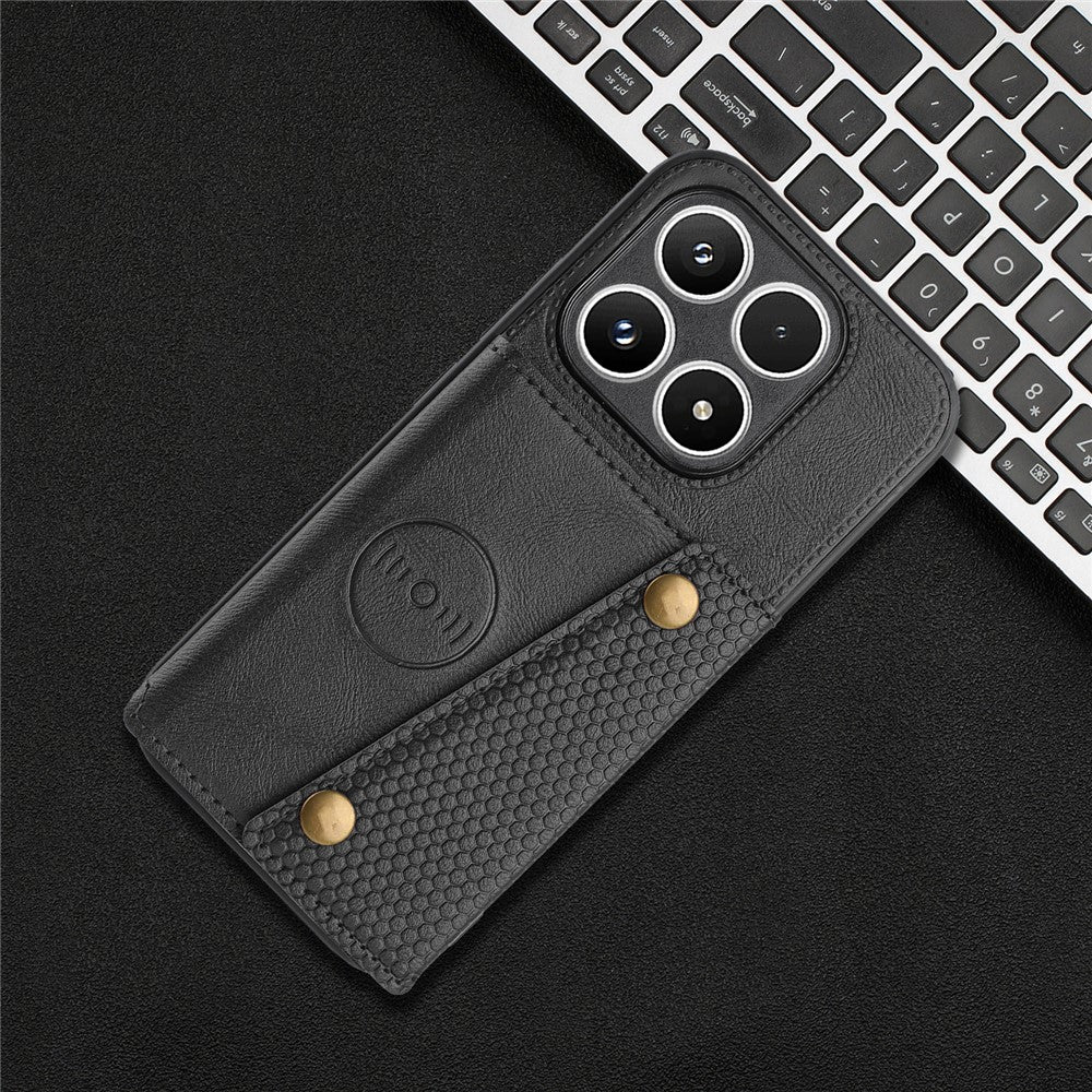 For Xiaomi 17 Case with Card Slots Kickstand Leather + TPU Phone Cover