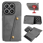 For Xiaomi 17 Case with Card Slots Kickstand Leather + TPU Phone Cover
