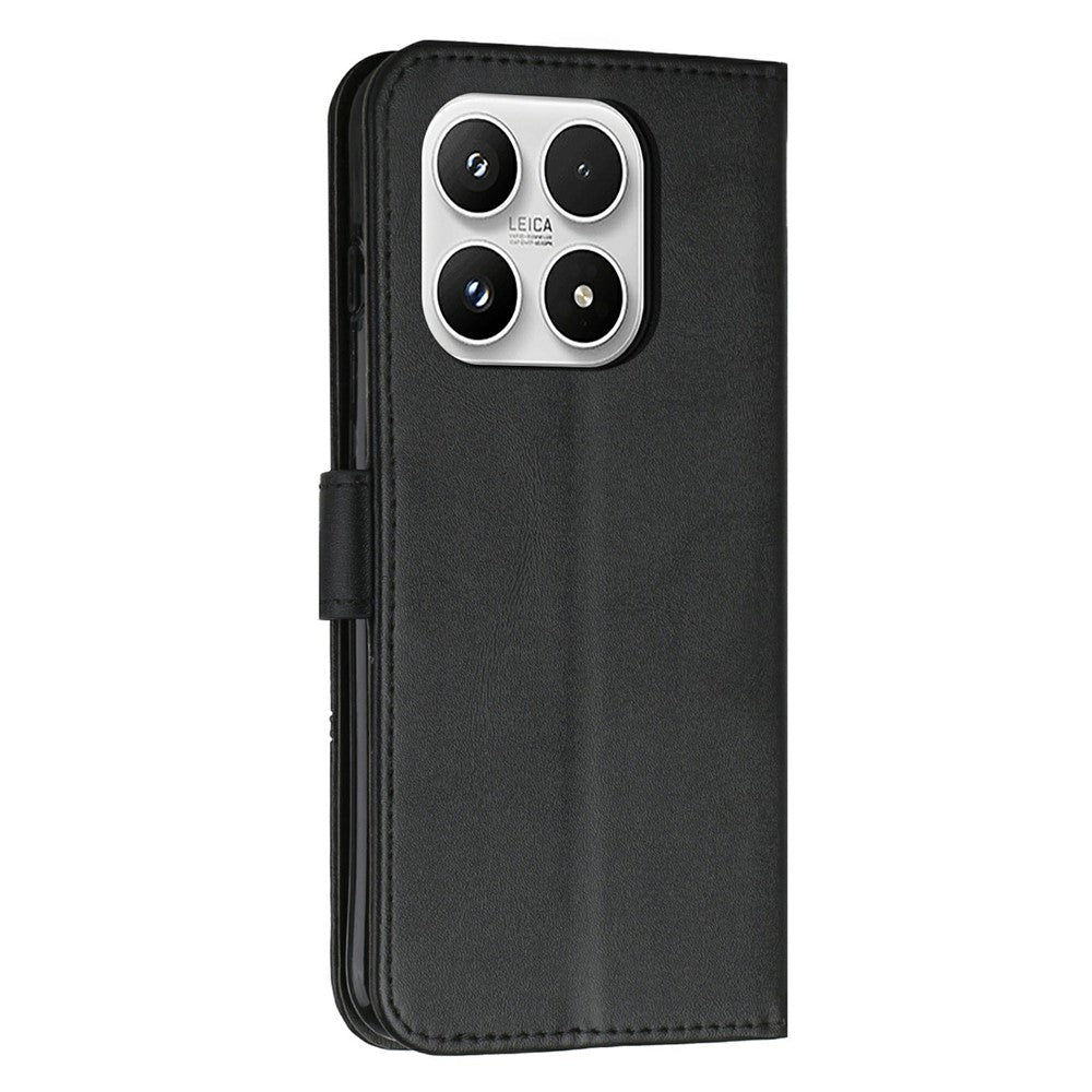 For Xiaomi 17 Leather Phone Case Foldable Stand Wallet Flip Cover with Strap